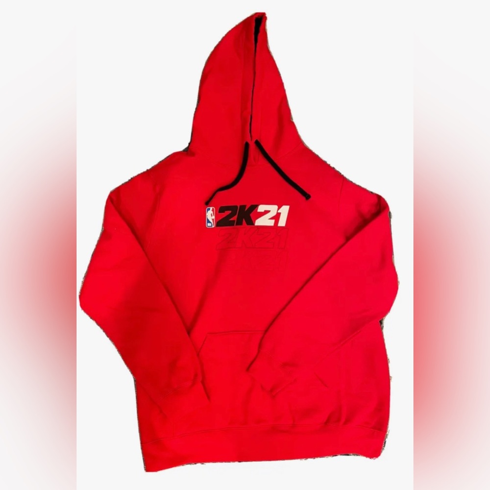 NBA 2k21 mens red xl hoodie sweatshirt